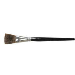 1/2″ Flat Marking Brush, Ox Hair, 1″ Trim Length, Round Handle - First Tool & Supply