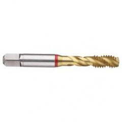 M3x0.50 6H 3-Flute PM Cobalt Red Ring Semi-Bottoming 40 degree Spiral Flute Tap-TiN - First Tool & Supply