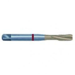 12-24 2B 3-Flute PM Cobalt Red Ring Semi-Bottoming 15 degree Spiral Flute Tap-TiN - First Tool & Supply