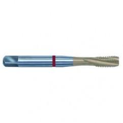 3/4-16 2B 4-Flute PM Cobalt Red Ring Semi-Bottoming 15 degree Spiral Flute Tap-TiN - First Tool & Supply