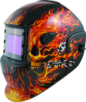 #41266 - Solar Powered Welding Helmet - Flames - Replacement Lens: 4.5x3.5" Part # 41264 - First Tool & Supply