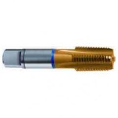 1/4-18 Dia. - 5 FL - Cobalt Spiral Flute NPTF Blue Ring Tap-TiN-25 Degree Helix - First Tool & Supply