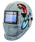 #41288 - Solar Powered Auto Darkening Welding Helment; Pin Up Girl Graphics - First Tool & Supply