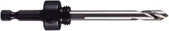 M.K. MORSE - 9/16 to 1-3/16" Tool Diam Compatibility, Hex Shank, High Speed Steel Integral Pilot Drill, Hole Cutting Tool Arbor - 1/4" Min Chuck, Hex Shank Cross Section, Threaded Shank Attachment, For 9/16 to 1-3/16" Hole Saws - First Tool & Supply