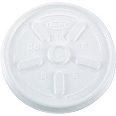 DART - Plastic Hot Cup Lids, 10 oz - White - First Tool & Supply