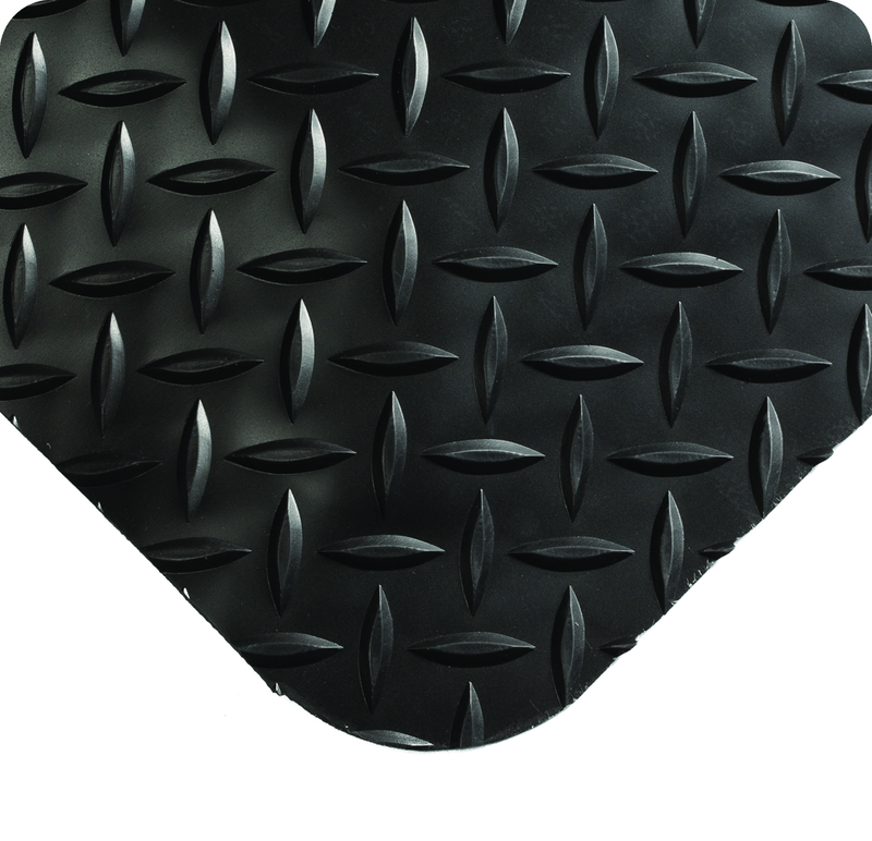 UltraSoft Diamond Plate Floor Mat - 3' x 5' x 15/16" Thick - (Black Diamond Plate) - First Tool & Supply
