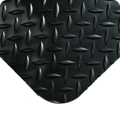 UltraSoft Diamond-Plate 5' x 75' Black Work Mat - First Tool & Supply