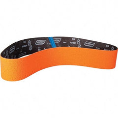 Norton - 4" Wide x 60" OAL, 120 Grit, Ceramic Abrasive Belt - Ceramic, Coated, Y Weighted Cloth Backing - First Tool & Supply