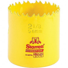 Starrett - 2-1/8" Diam, 2" Cutting Depth, Hole Saw - High Speed Steel Saw, Toothed Edge - First Tool & Supply