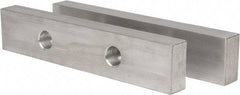 Gibraltar - 12" Wide x 2-1/2" High x 1-1/4" Thick, Flat/No Step Vise Jaw - Soft, Aluminum, Fixed Jaw, Compatible with 12" Vises - First Tool & Supply