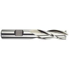 1 Dia. x 4-1/8 Overall Length 3-Flute Square End High Speed Steel SE End Mill-Round Shank-Center Cutting -Uncoated - First Tool & Supply