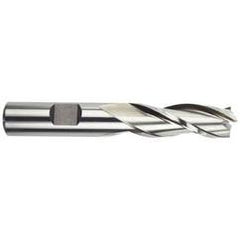 2 Dia. x 6-3/4 Overall Length 3-Flute Square End High Speed Steel SE End Mill-Round Shank-Center Cutting -Uncoated - First Tool & Supply