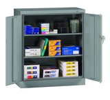 36"W x 18"D x 42"H Counter High Welded Set Up Storage Cabinet, 2 Adj. shelves, w/Raised Bottom - First Tool & Supply