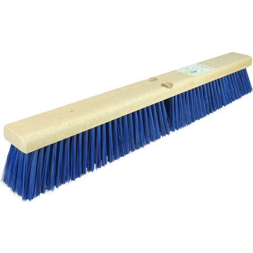 24″ Green Works Sweep, Medium Blue Fill with Rubberwood Block - First Tool & Supply