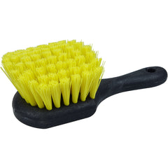 8″ - Utility Scrub Brush, Recycled PET Fill, Short Handle, Foam Block - First Tool & Supply