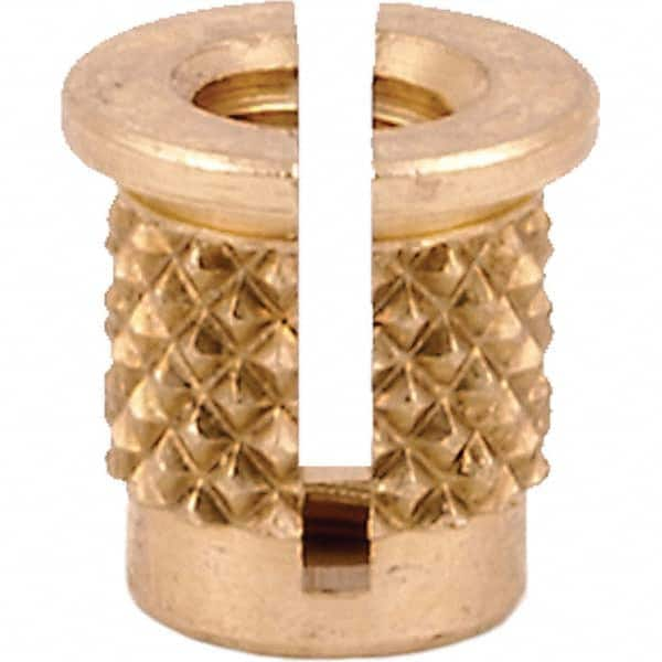 E-Z LOK - Press Fit Threaded Inserts Type: Flanged For Material Type: Plastic - First Tool & Supply