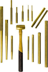 Mayhew - 15 Piece Punch & Chisel Set - 3/8 to 1/2" Chisel, 1/8 to 3/4" Punch, Round Shank - First Tool & Supply