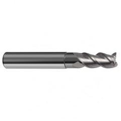 1/2" Dia. - 3-1/2" OAL - 3 FL Variable Helix Bright Carbide End Mill - First Tool & Supply