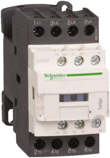 Schneider Electric - 4 Pole, 125 Coil VDC, 40 Amp at 440 VAC, Nonreversible IEC Contactor - Bureau Veritas, CCC, CSA, CSA C22.2 No. 14, DNV, EN/IEC 60947-4-1, EN/IEC 60947-5-1, GL, GOST, LROS, RINA, RoHS Compliant, UL 508, UL Listed - First Tool & Supply