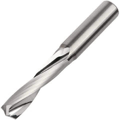 Kennametal - 5/16" 155° Solid Carbide Jobber Drill - Bright Finish, Right Hand Cut, Spiral Flute, Straight Shank, 79mm OAL, Standard Point - First Tool & Supply