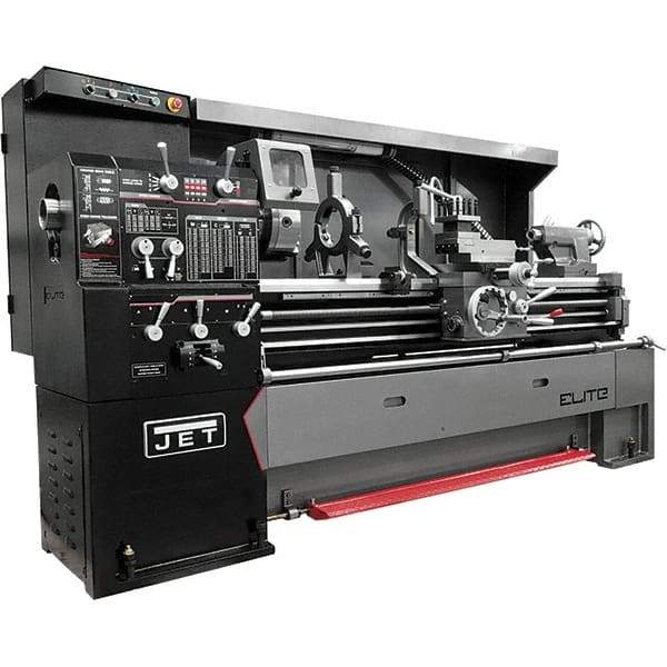 Jet - 17" Swing, 40" Between Centers, 230/460 Volt, Triple Phase Engine Lathe - 5MT Taper, 7-1/2 hp, 36 to 1,800 RPM, 3-1/8" Bore Diam, 44" Deep x 68" High x 94" Long - First Tool & Supply