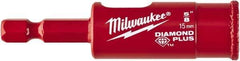 Milwaukee Tool - 5/8" Diam, 1-1/2" Cutting Depth, Hole Saw - Diamond Grit Saw, Continuous Edge - First Tool & Supply