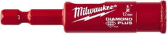 Milwaukee Tool - 1/2" Diam, 1-1/2" Cutting Depth, Hole Saw - Diamond Grit Saw, Continuous Edge - First Tool & Supply