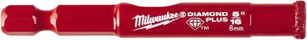 Milwaukee Tool - 5/16" Diam, 1-1/2" Cutting Depth, Hole Saw - Diamond Grit Saw, Continuous Edge - First Tool & Supply