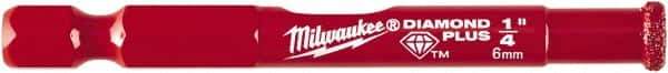 Milwaukee Tool - 1/4" Diam, 1-1/2" Cutting Depth, Hole Saw - Diamond Grit Saw, Continuous Edge - First Tool & Supply