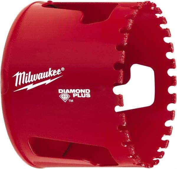 Milwaukee Tool - 2-1/2" Diam, 1-1/2" Cutting Depth, Hole Saw - Diamond Grit Saw, Continuous Edge - First Tool & Supply