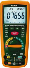 Extech - Digital LCD Display, 4,000 Megohm Electrical Insulation Resistance Tester & Megohmmeter - 1,000 VAC/VDC Max Test Voltage, Powered by 1.5V AA Battery - First Tool & Supply