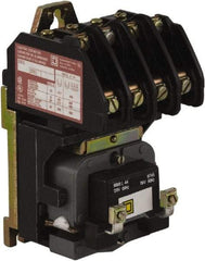 Square D - No Enclosure, 4 Pole, Electrically Held Lighting Contactor - 20 A (Tungsten), 30 A (Fluorescent), 110 VAC at 50 Hz, 120 VAC at 60 Hz, 4NO Contact Configuration - First Tool & Supply