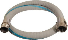 Continental ContiTech - 1" Inside x 1.56" Outside Diam, 220°F, Male x Female Camlock Food & Beverage Hose - 1-1/2" Bend Radius, Gray, 10' Long, 250 Max psi, 29 Vacuum Rating - First Tool & Supply