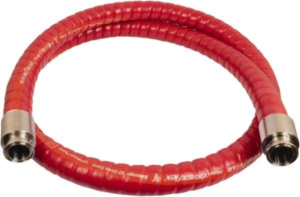 Continental ContiTech - 2" Inside x 2.537" Outside Diam, 220°F, Tri-Clovers Food & Beverage Hose - 4" Bend Radius, Red, 20' Long, 250 Max psi, 29 Vacuum Rating - First Tool & Supply