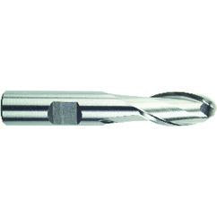 1/2" Dia. - 3-1/4" OAL - HSS-TiN - Ball Nose SE EM - 2 FL - First Tool & Supply