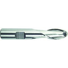 1/2" Dia. - 3-1/4" OAL - HSS-TiN - Ball Nose SE EM - 2 FL - First Tool & Supply