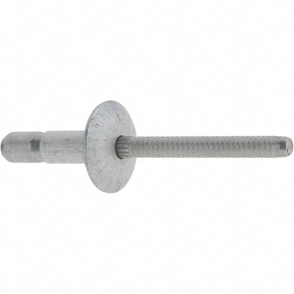 Marson - Truss Head Aluminum Structural Blind Rivet - Aluminum Mandrel, 0.062" to 0.27" Grip, 0.53" Head Diam, 0.191" to 0.201" Hole Diam, 0.415" Length Under Head, 3/16" Body Diam - First Tool & Supply