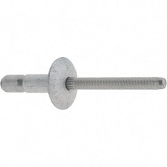 Marson - Truss Head Aluminum Structural Blind Rivet - Aluminum Mandrel, 0.062" to 0.27" Grip, 0.53" Head Diam, 0.191" to 0.201" Hole Diam, 0.415" Length Under Head, 3/16" Body Diam - First Tool & Supply