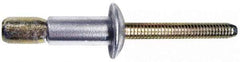 Marson - Protruding Head Steel Structural Blind Rivet - Steel Mandrel, 0.08" to 3/8" Grip, 0.53" Head Diam, 0.261" to 0.272" Hole Diam, 0.56" Length Under Head, 1/4" Body Diam - First Tool & Supply