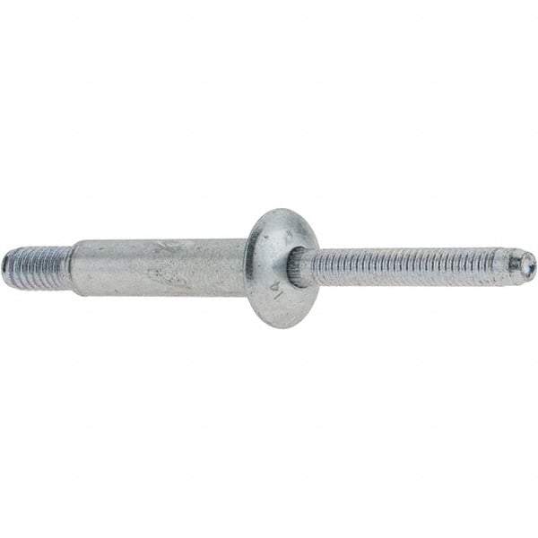 Marson - Protruding Head Steel Structural Blind Rivet - Steel Mandrel, 5/8" to 7/8" Grip, 0.49 to 0.53" Head Diam, 0.261" to 0.272" Hole Diam, 1/4" Body Diam - First Tool & Supply