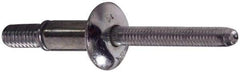 Marson - Protruding Head Steel Structural Blind Rivet - Steel Mandrel, 0.1" to 3/8" Grip, 0.49 to 0.53" Head Diam, 0.261" to 0.272" Hole Diam, 1/4" Body Diam - First Tool & Supply