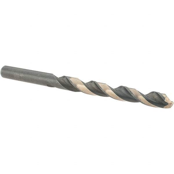 Value Collection - 1/4" 135° High Speed Steel Jobber Drill - Oxide/Gold Finish, Right Hand Cut, Spiral Flute, Straight Shank, 4" OAL, Split Point - First Tool & Supply