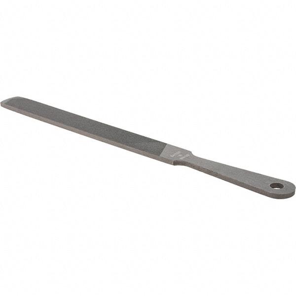 Value Collection - 8" Long, Hand American-Pattern File - Single, Double Cut, 3/16" Overall Thickness, Handle - First Tool & Supply