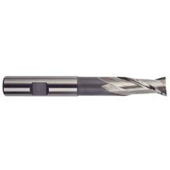 3/4 Dia. x 5-1/4 Overall Length 2-Flute Square End High Speed Steel SE End Mill-Round Shank-Extension -TiN - First Tool & Supply