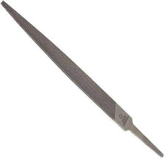 Anglo American - 10" Long, Second Cut, Warding American-Pattern File - Double Cut, 0.12" Overall Thickness, Tang - First Tool & Supply