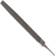 Anglo American - 10" Long, Smooth Cut, Triangle American-Pattern File - Double Cut, 0.67" Overall Thickness, Tang - First Tool & Supply