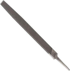 Anglo American - 6" Long, Bastard Cut, Triangle American-Pattern File - Double Cut, 0.39" Overall Thickness, Tang - First Tool & Supply