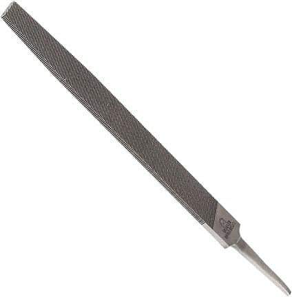 Anglo American - 14" Long, Smooth Cut, Flat American-Pattern File - Double Cut, 0.3" Overall Thickness, Tang - First Tool & Supply