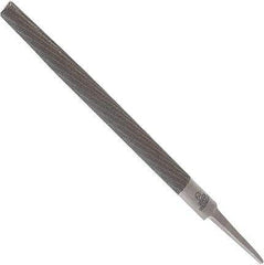 Anglo American - 12" Long, Second Cut, Half Round American-Pattern File - Double Cut, 0.32" Overall Thickness, Tang - First Tool & Supply