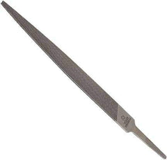 Anglo American - 10" Long, Smooth Cut, Warding American-Pattern File - Double Cut, 0.12" Overall Thickness, Tang - First Tool & Supply